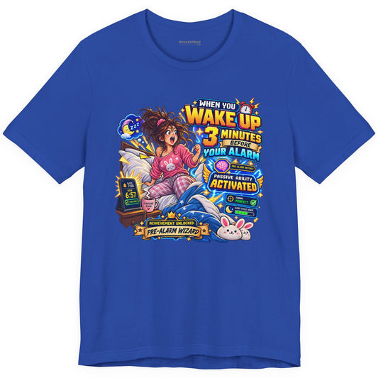 Alarm Nightmare - Classic Jersey Tee in True Royal, front view