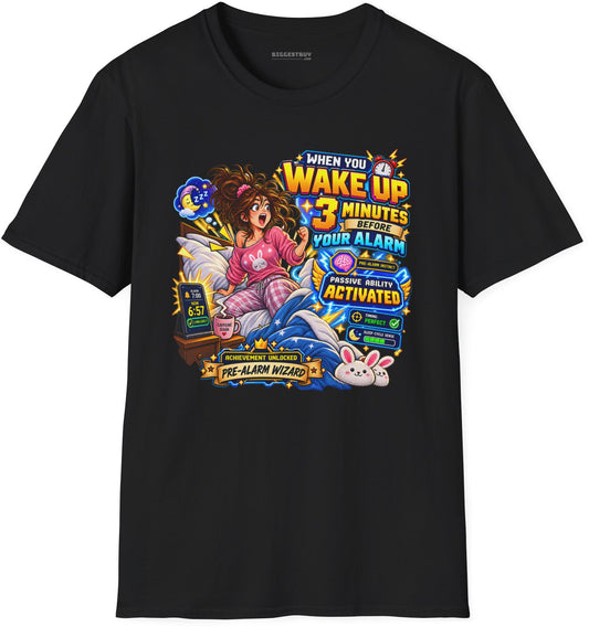 Alarm Nightmare - Softstyle T-Shirt in Black, front view