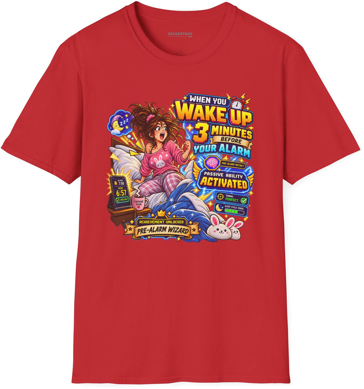 Alarm Nightmare - Softstyle T-Shirt in Red, front view