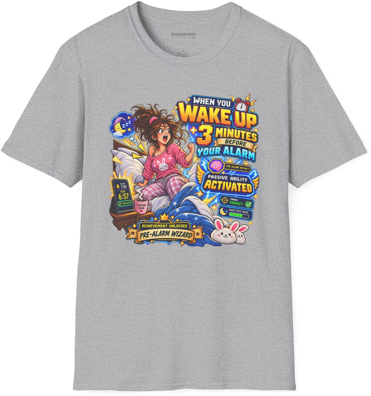Alarm Nightmare - Softstyle T-Shirt in Sport Grey, front view
