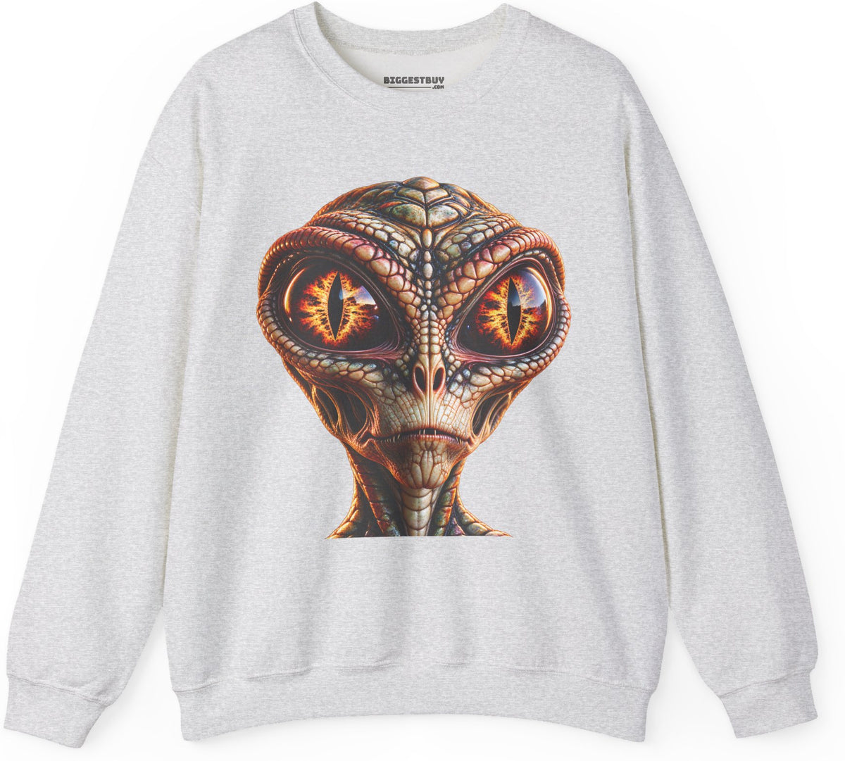 Alien Gaze - Crewneck Sweatshirt in Ash, front view