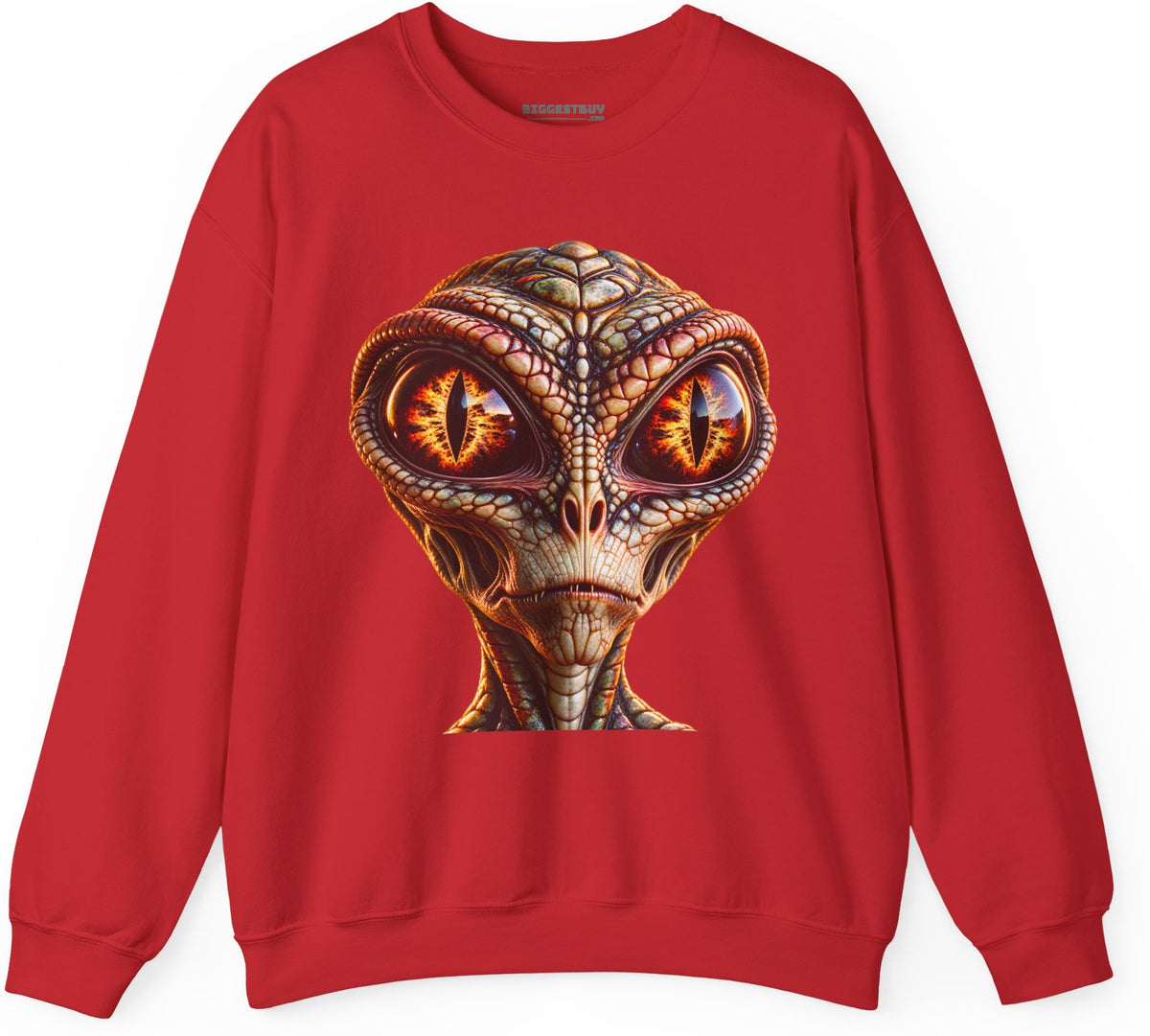 Alien Gaze - Crewneck Sweatshirt in Red, front view