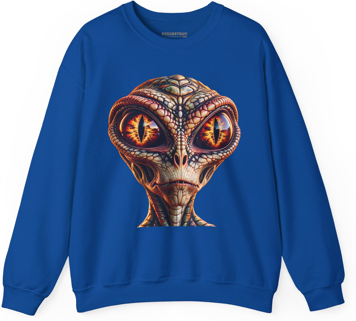 Alien Gaze - Crewneck Sweatshirt in Royal, front view