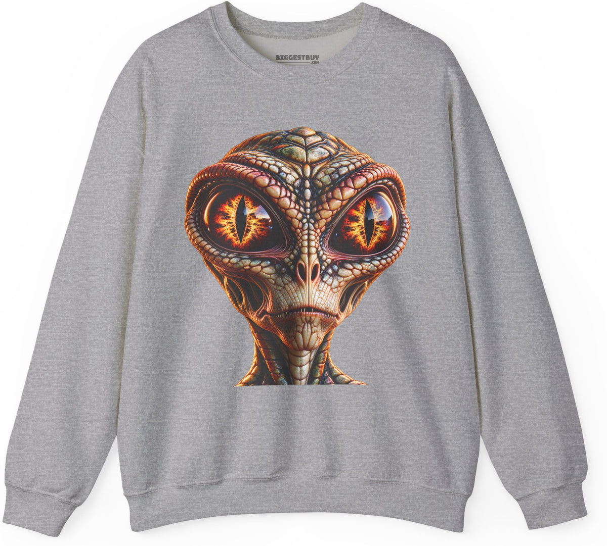 Alien Gaze - Crewneck Sweatshirt in Sport Grey, front view
