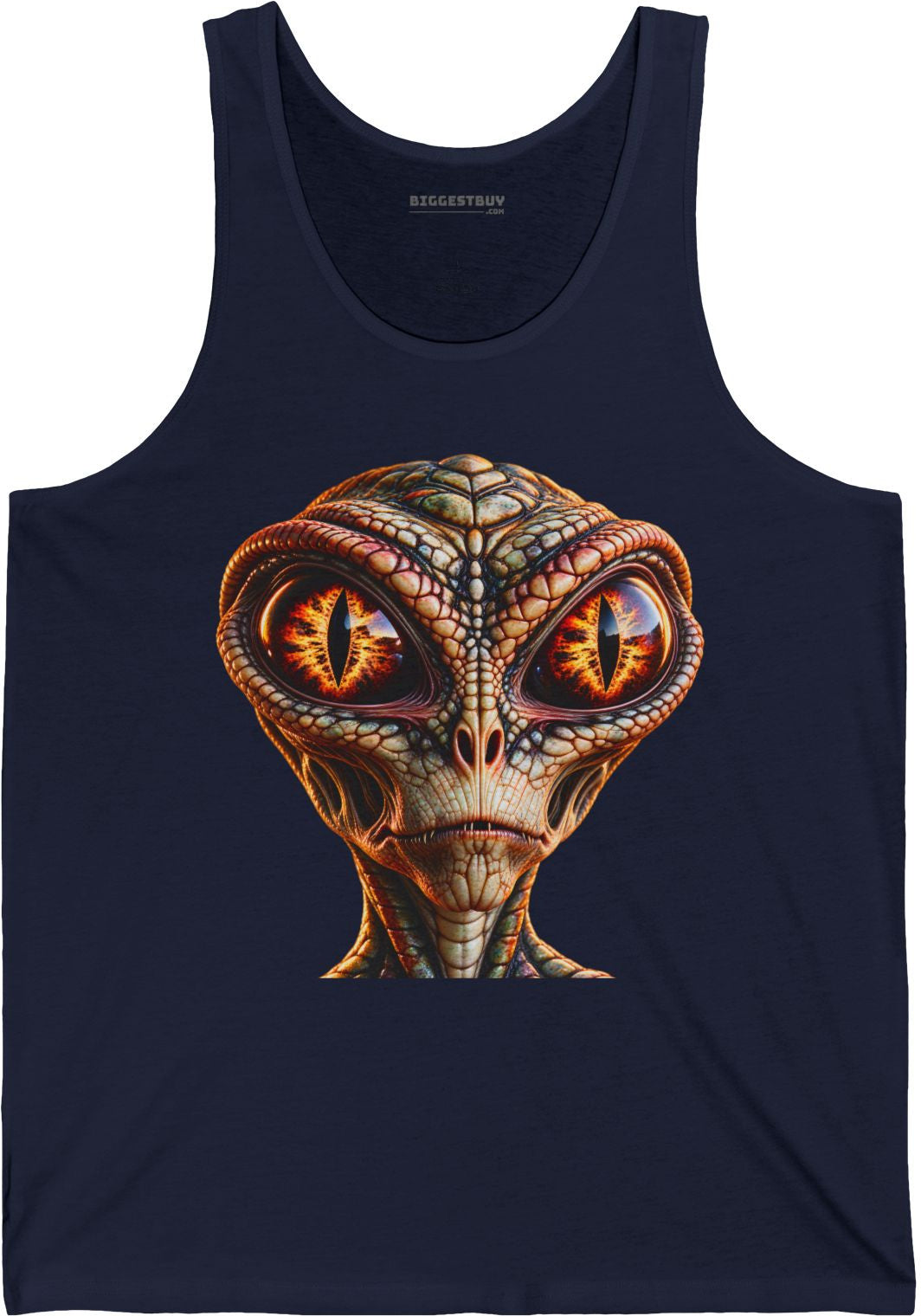 Alien Gaze - Jersey Tank Top in Navy, front view