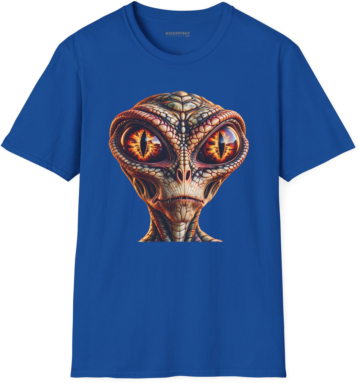 Alien Gaze - Softstyle T-Shirt in Royal, front view