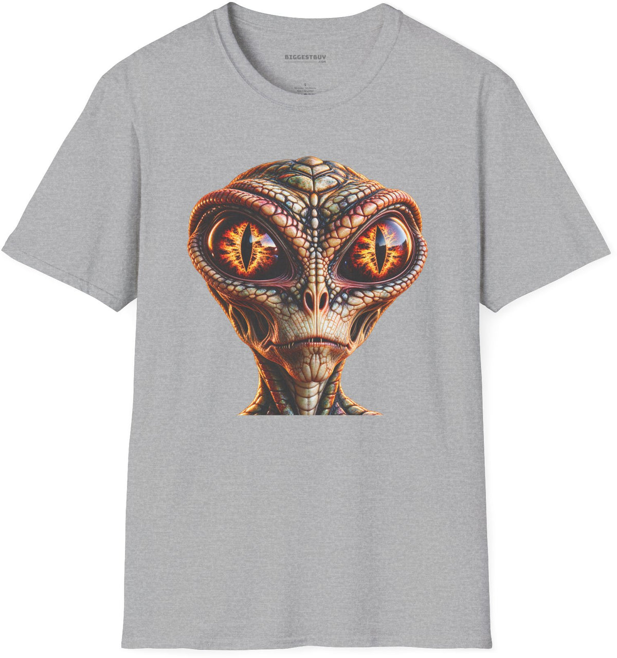 Alien Gaze - Softstyle T-Shirt in Sport Grey, front view