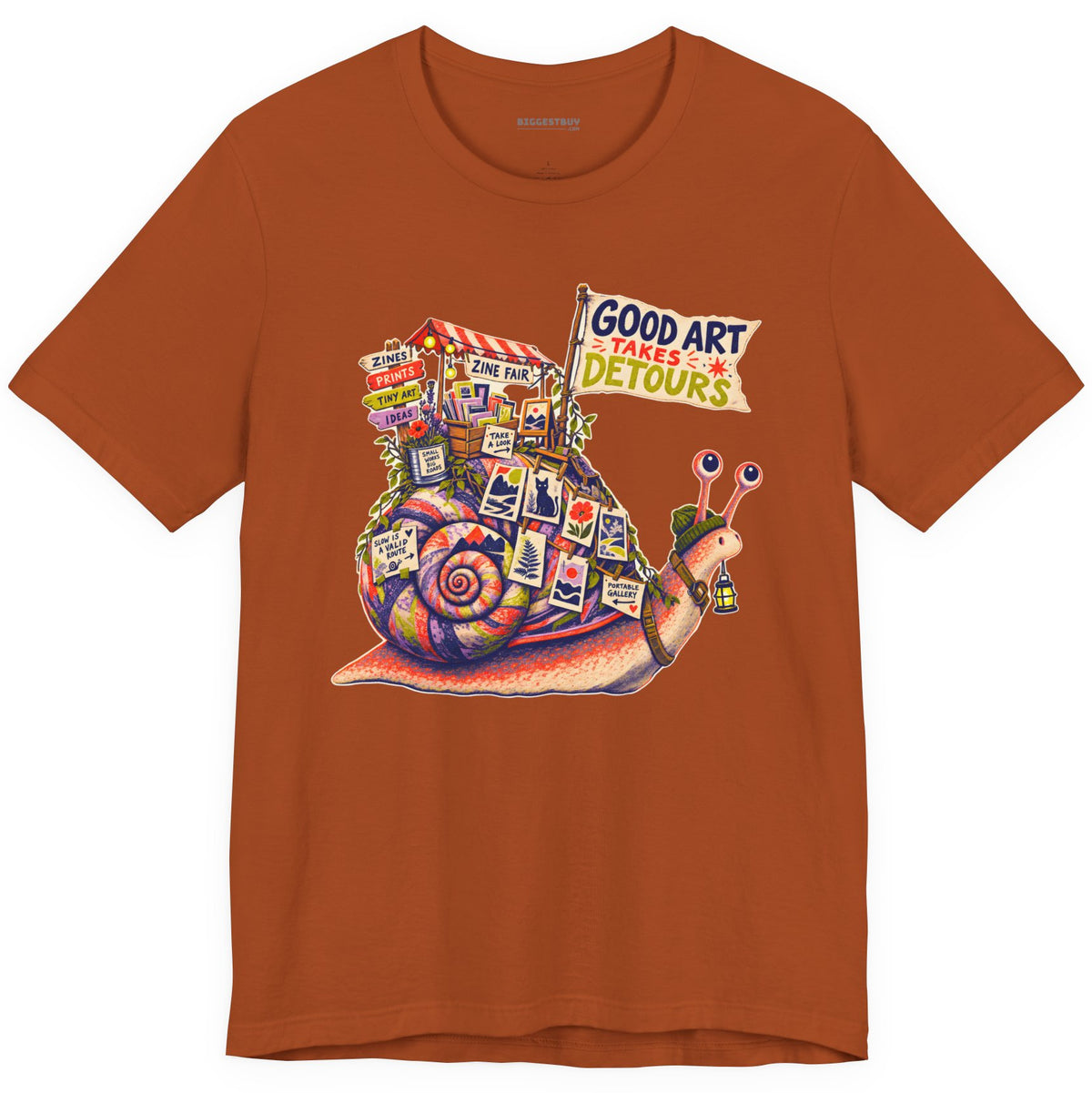 Art Detour - Classic Jersey Tee in Autumn, front view