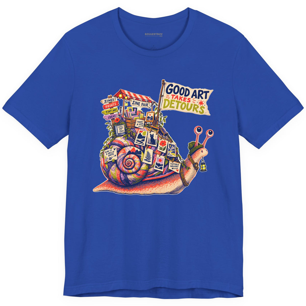 Art Detour - Classic Jersey Tee in True Royal, front view