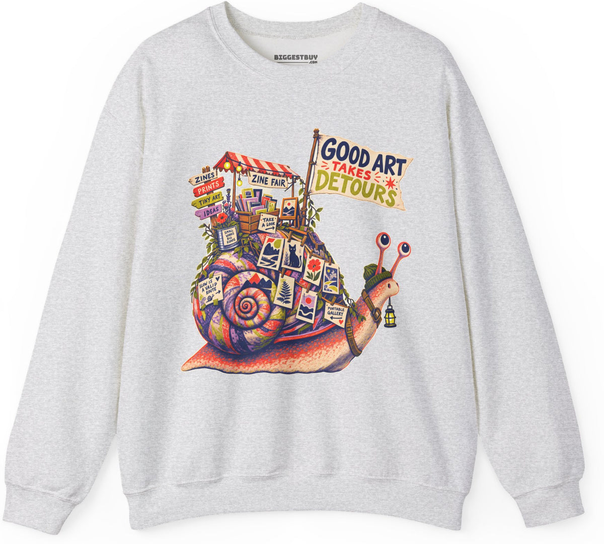 Art Detour - Crewneck Sweatshirt in Ash, front view