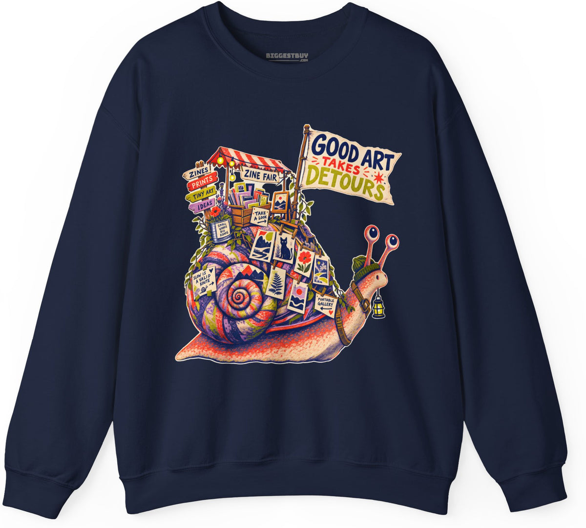 Art Detour - Crewneck Sweatshirt in Navy, front view
