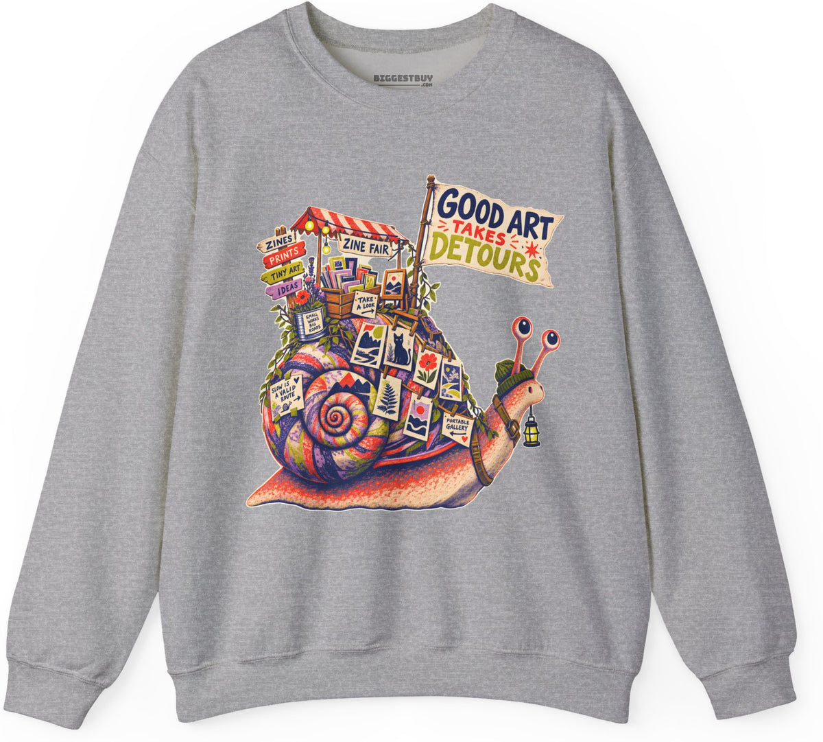 Art Detour - Crewneck Sweatshirt in Sport Grey, front view