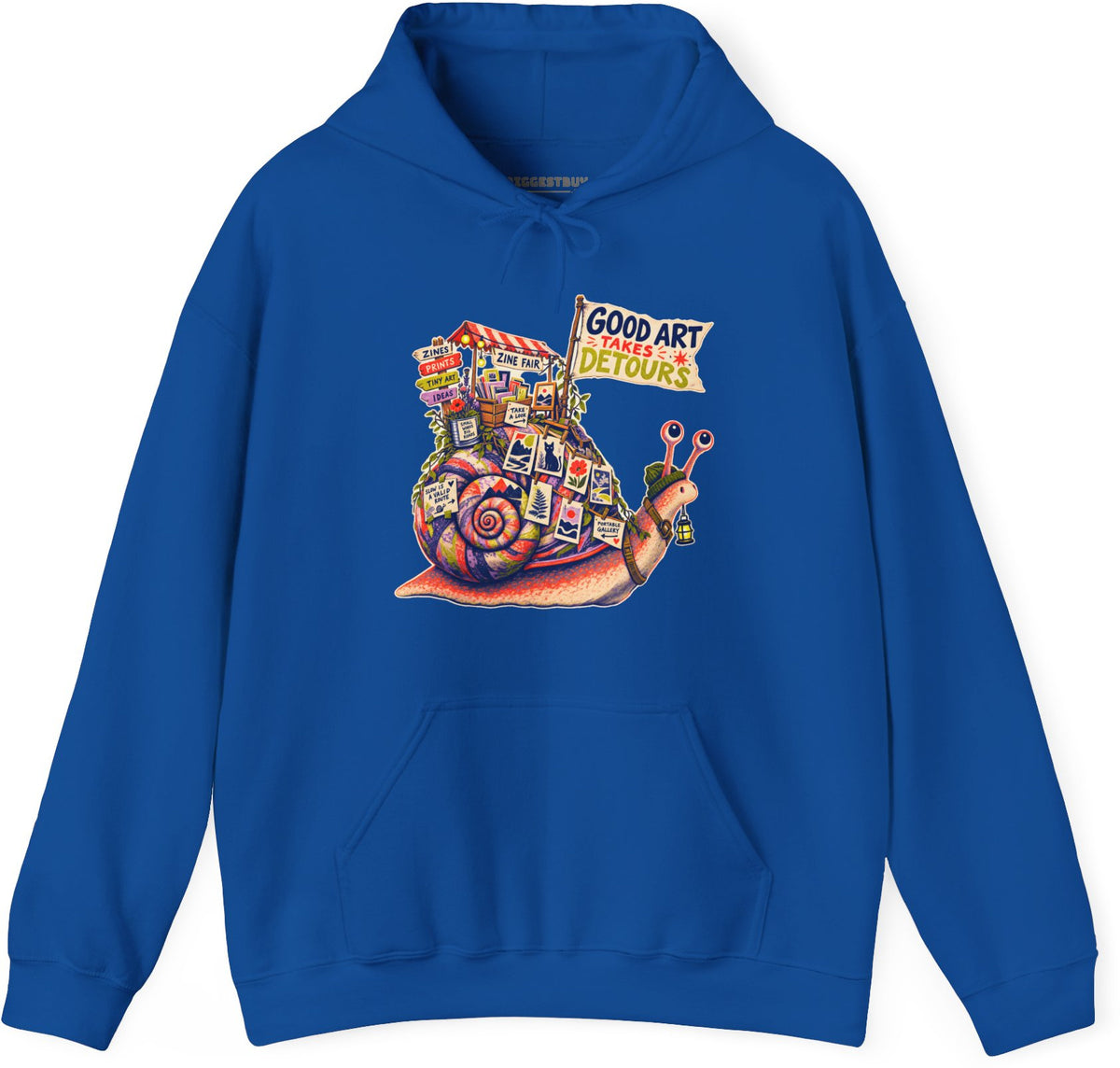 Art Detour - Pullover Hoodie in Royal, front view
