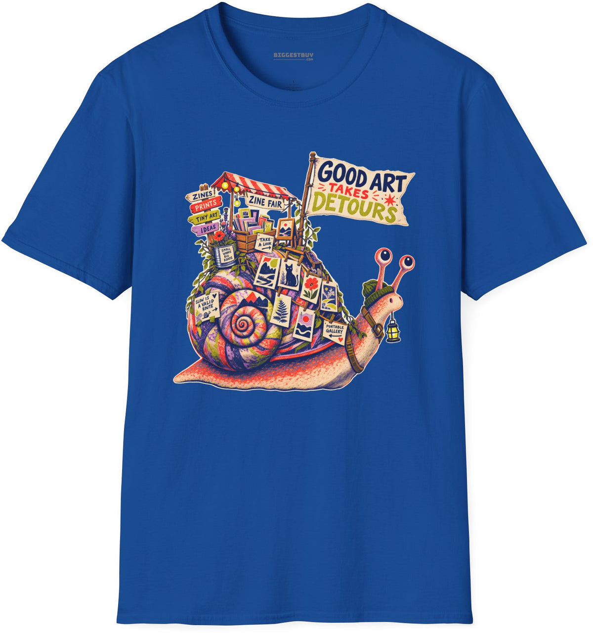 Art Detour - Softstyle T-Shirt in Royal, front view