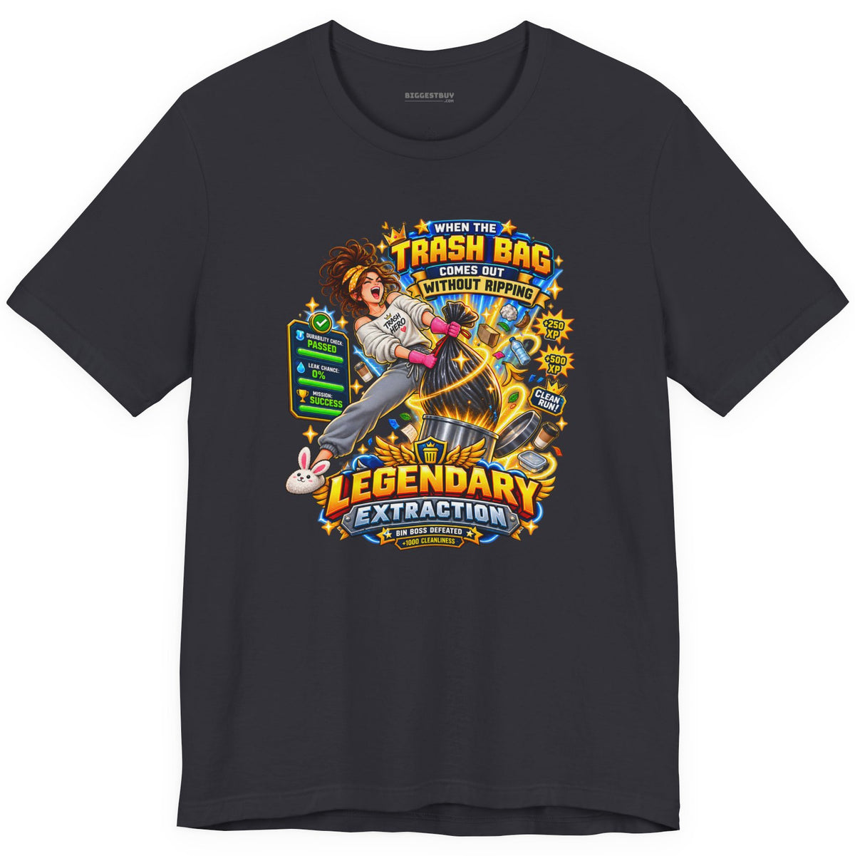 Bag Breaker - Classic Jersey Tee in Dark Grey, front view