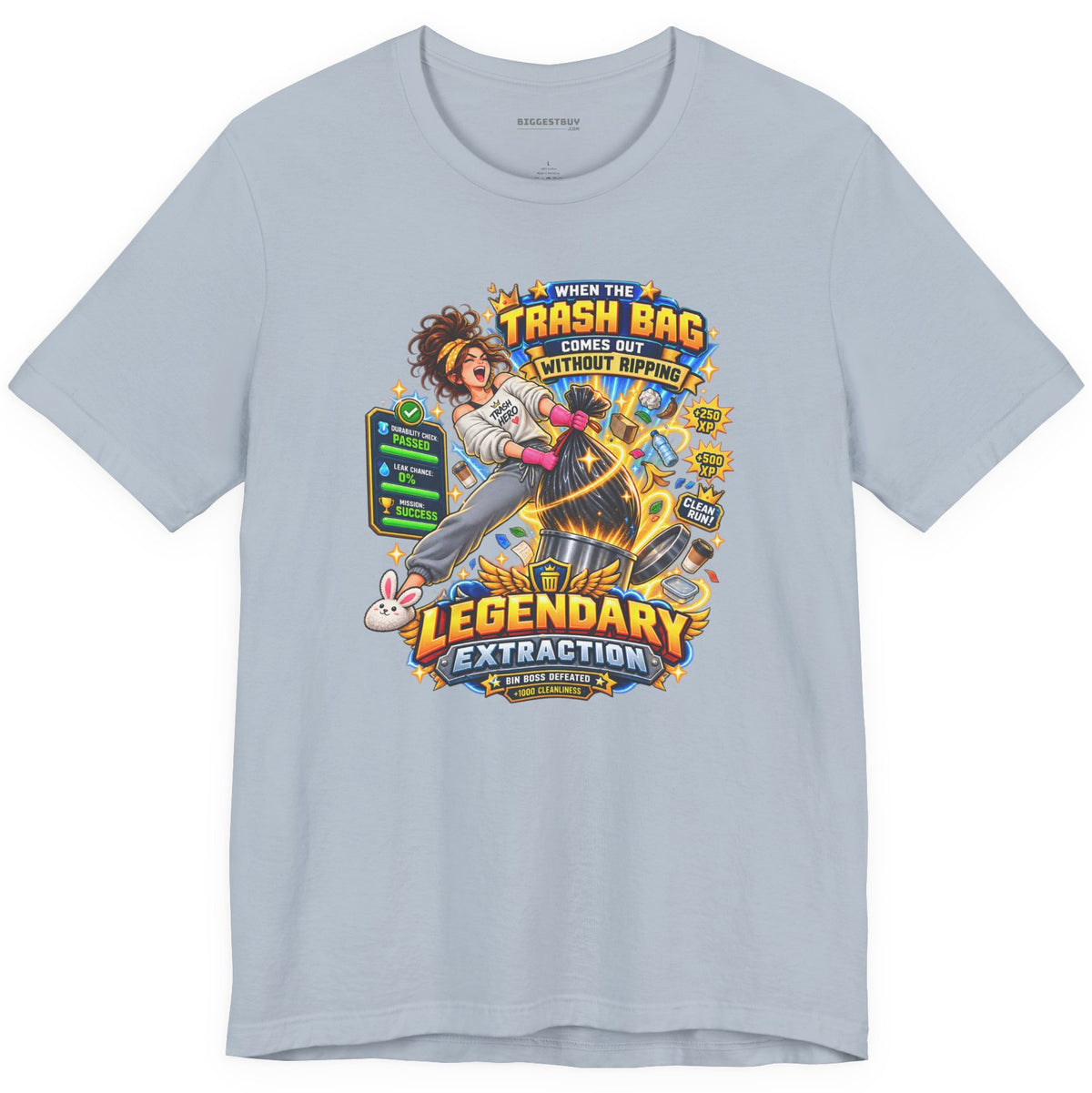 Bag Breaker - Classic Jersey Tee in Light Blue, front view