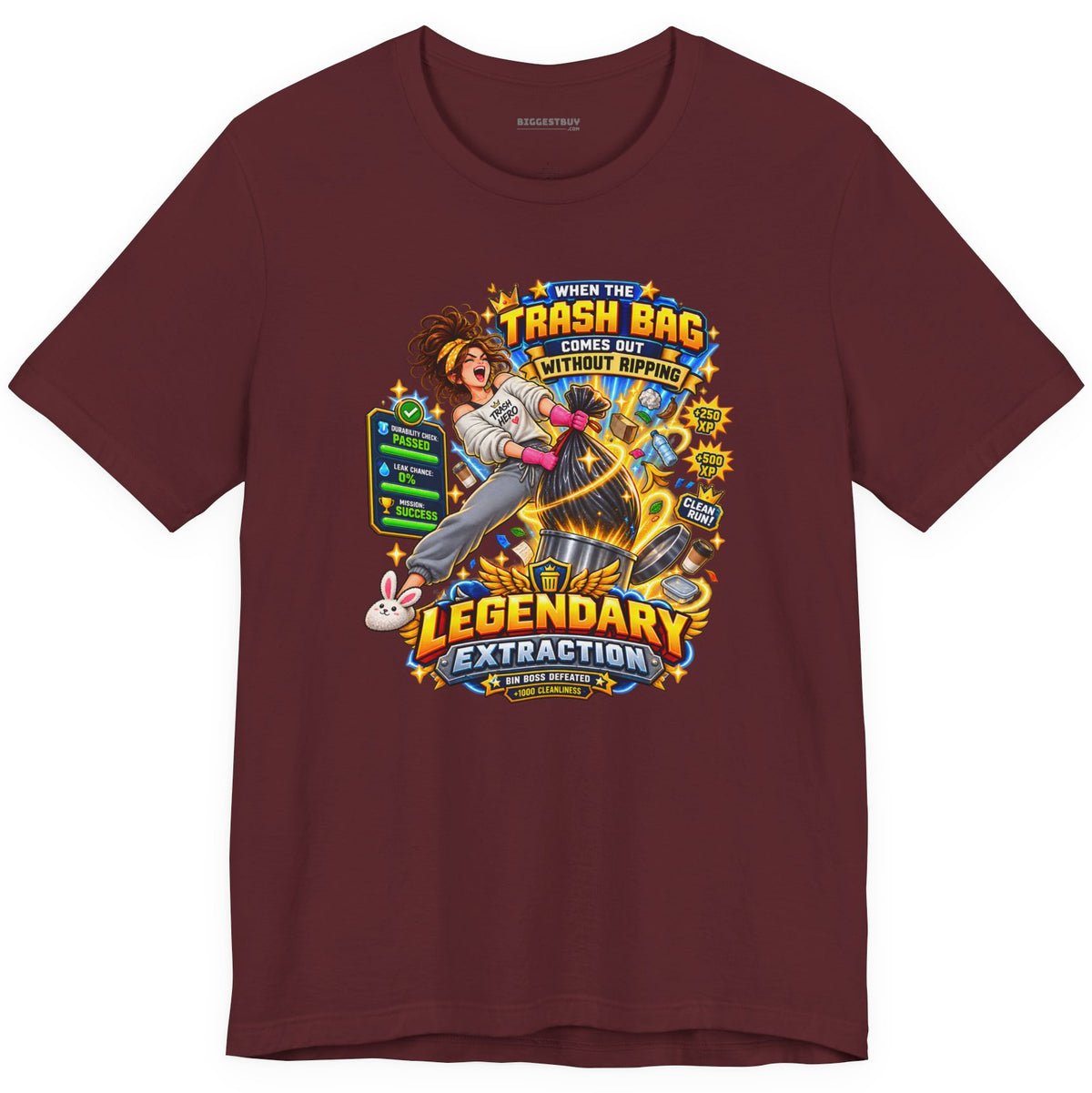 Bag Breaker - Classic Jersey Tee in Maroon, front view