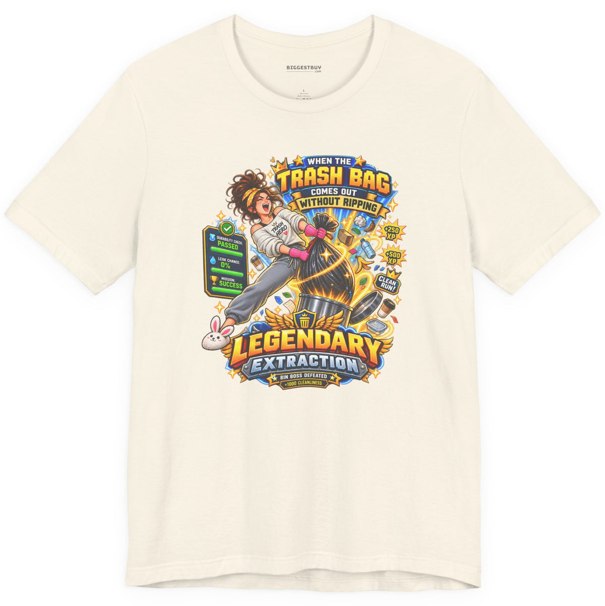 Bag Breaker - Classic Jersey Tee in Natural, front view