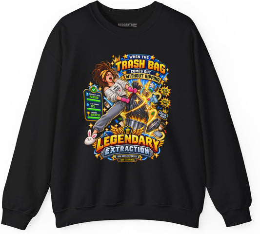 Bag Breaker - Crewneck Sweatshirt in Black, front view