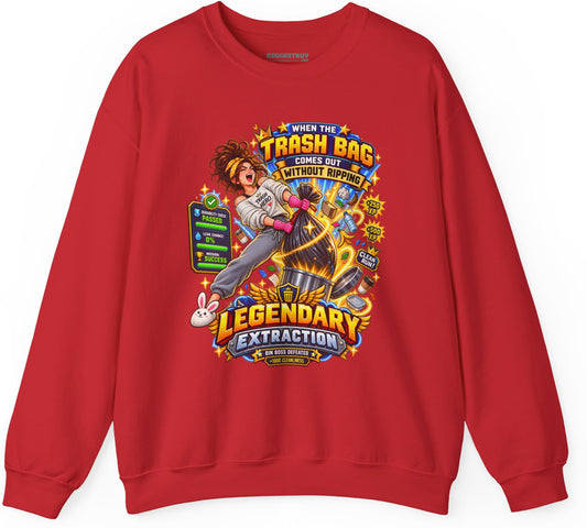 Bag Breaker - Crewneck Sweatshirt in Red, front view