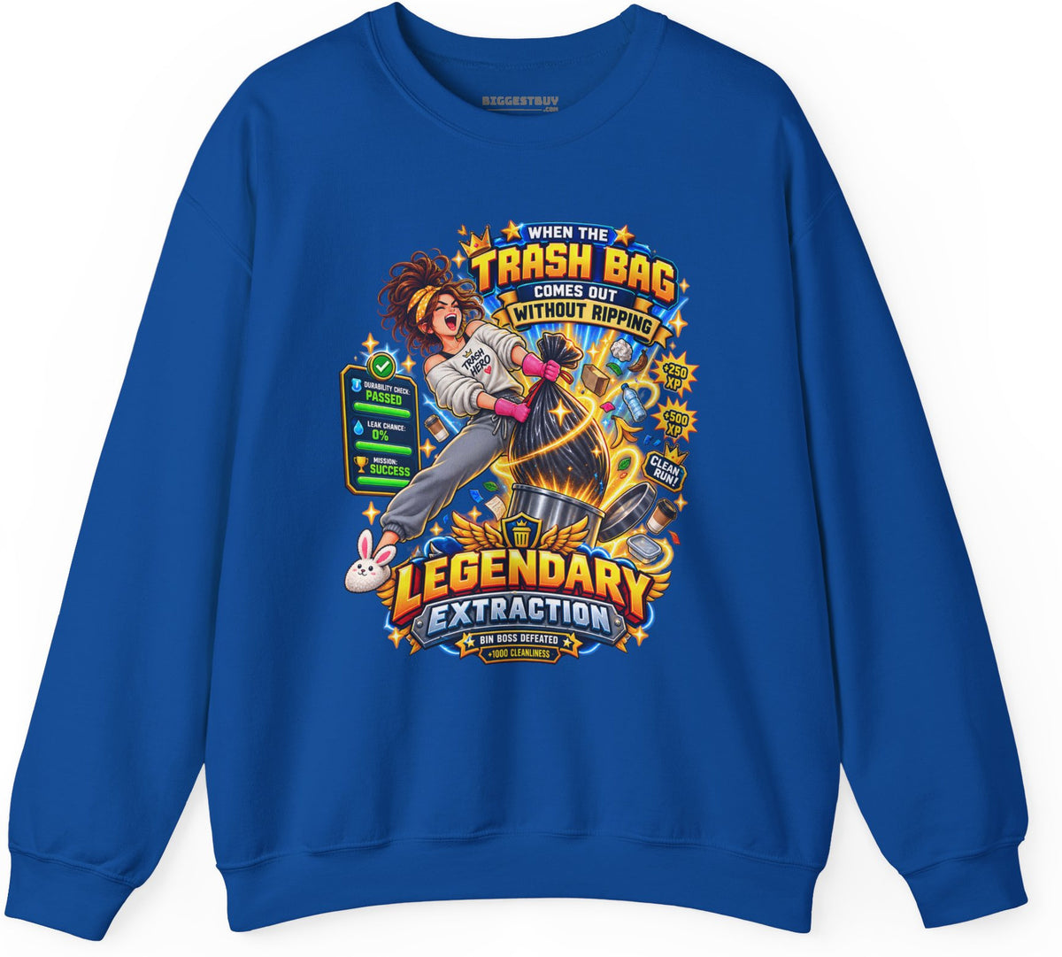 Bag Breaker - Crewneck Sweatshirt in Royal, front view