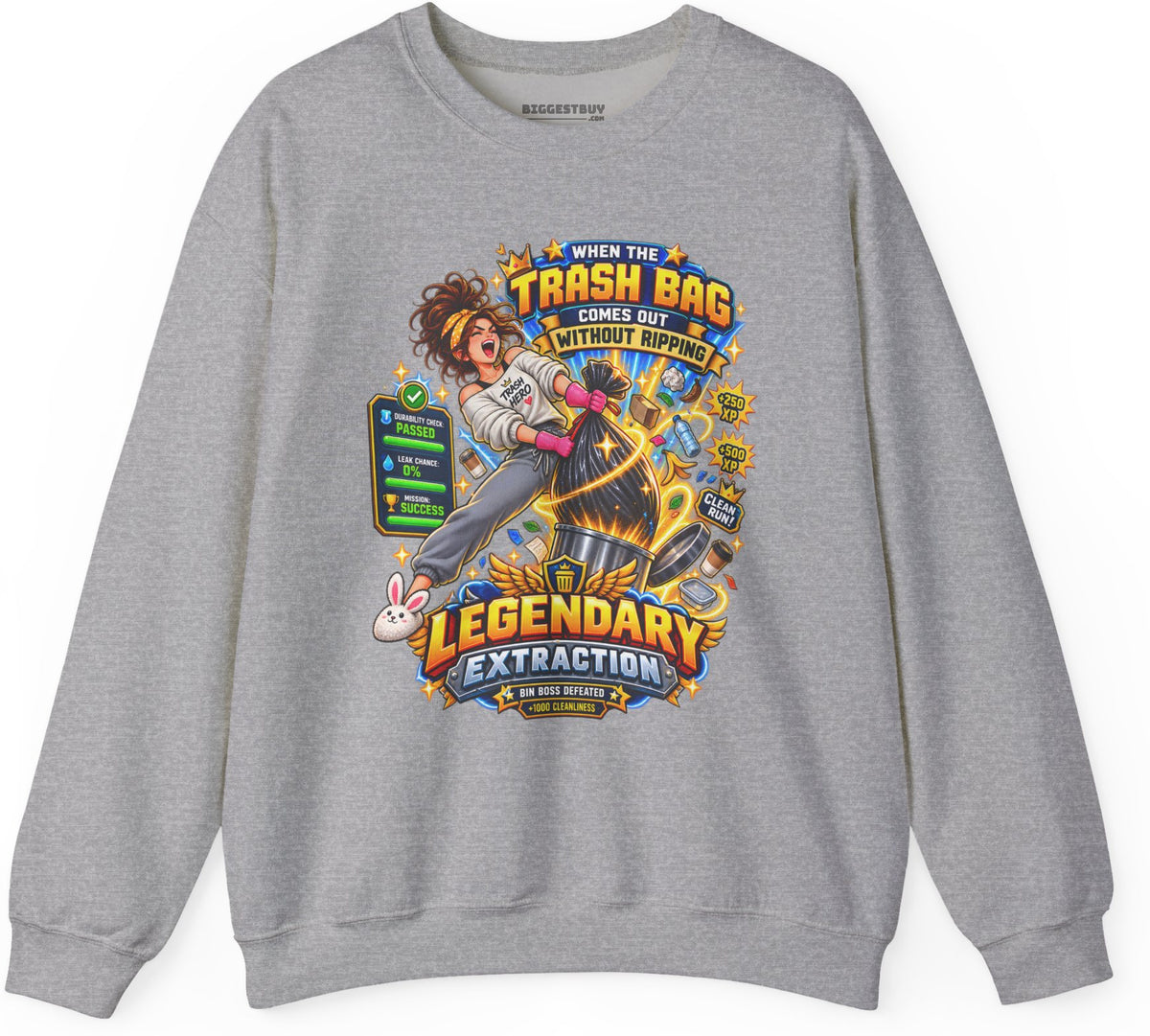 Bag Breaker - Crewneck Sweatshirt in Sport Grey, front view