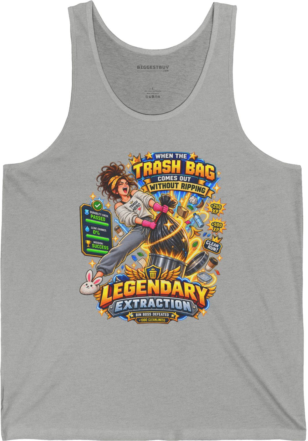 Bag Breaker - Jersey Tank Top in Athletic Heather, front view