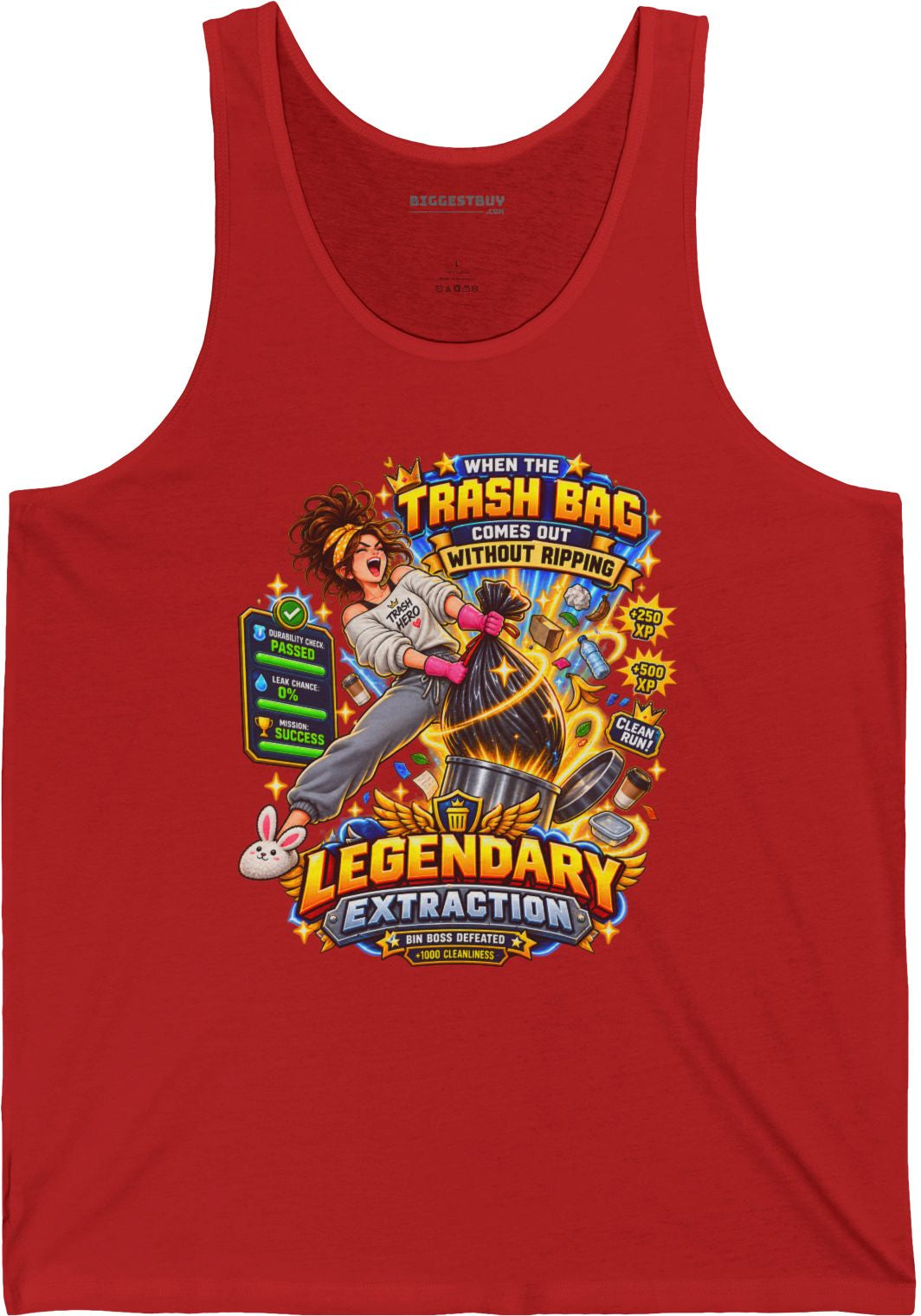 Bag Breaker - Jersey Tank Top in Red, front view