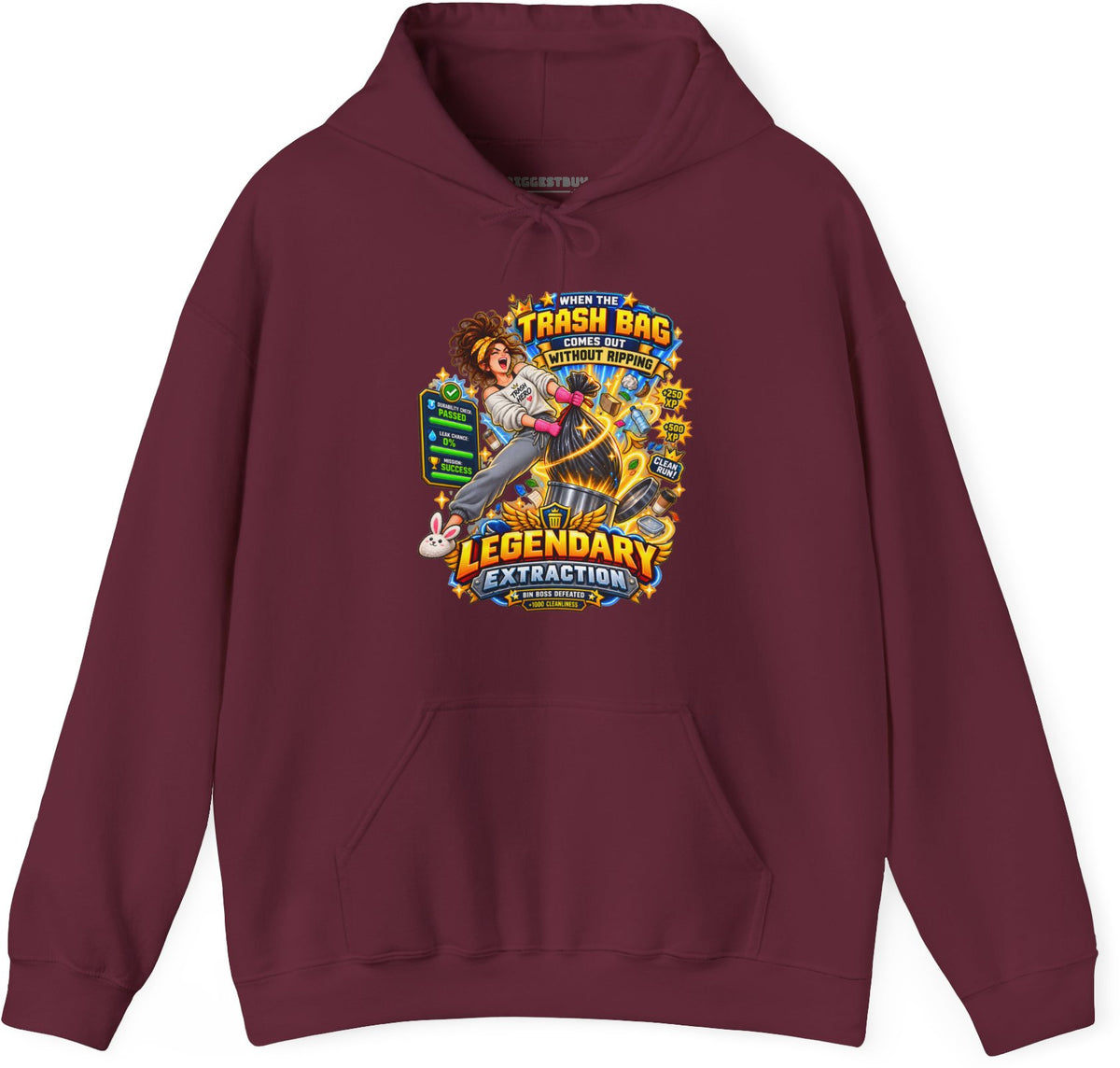 Bag Breaker - Pullover Hoodie in Maroon, front view