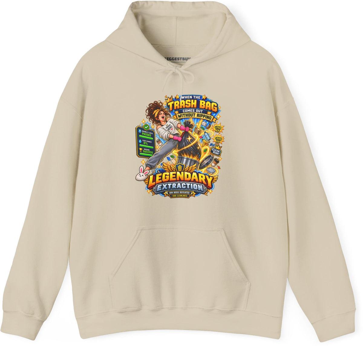 Bag Breaker - Pullover Hoodie in Sand, front view