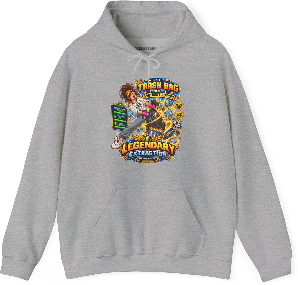 Bag Breaker - Pullover Hoodie in Sport Grey, front view