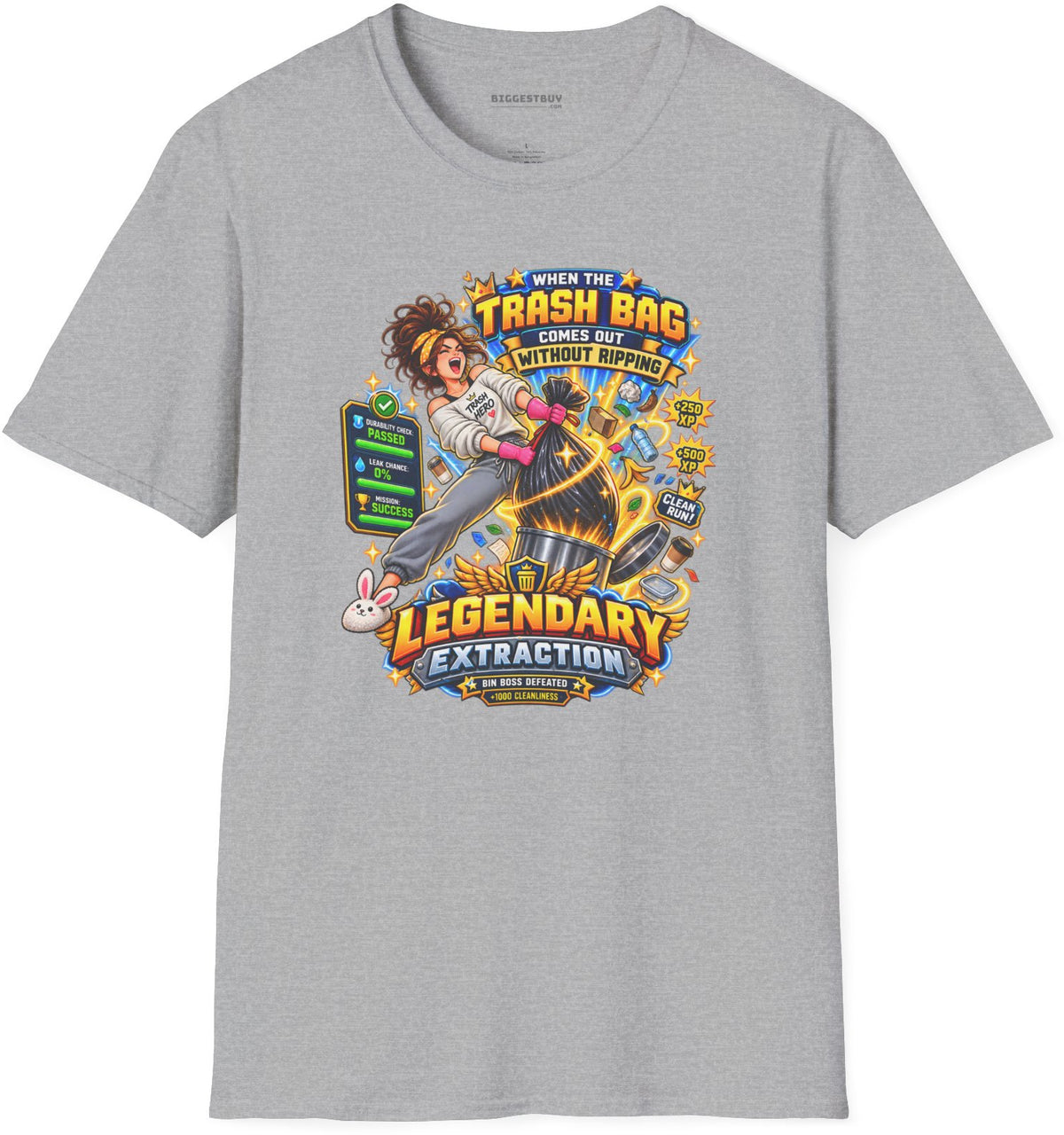 Bag Breaker - Softstyle T-Shirt in Sport Grey, front view