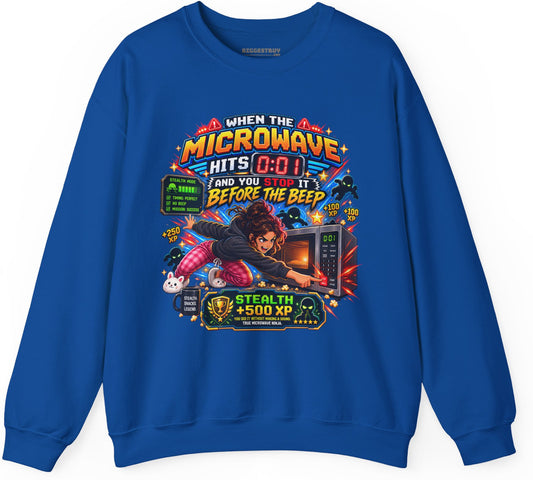 Beep Beatdown - Crewneck Sweatshirt in Royal, front view
