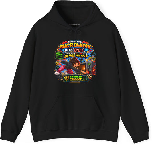 Beep Beatdown - Pullover Hoodie in Black, front view
