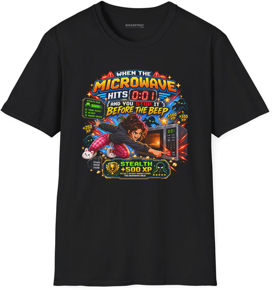 Beep Beatdown - Softstyle T-Shirt in Black, front view