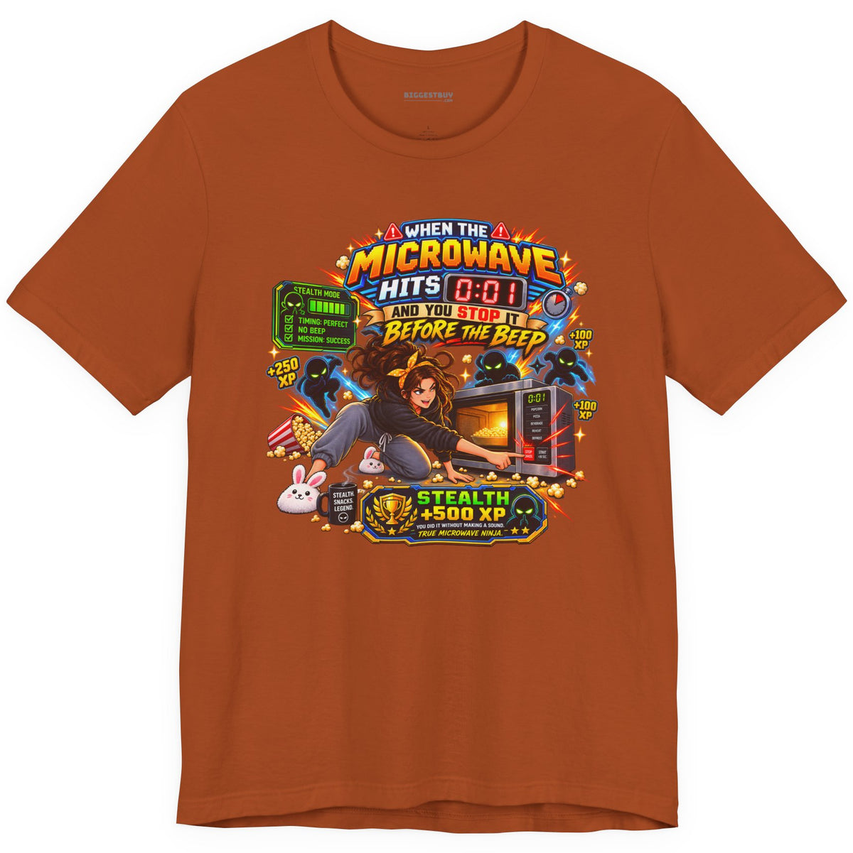 Beep Busters - Classic Jersey Tee in Autumn, front view