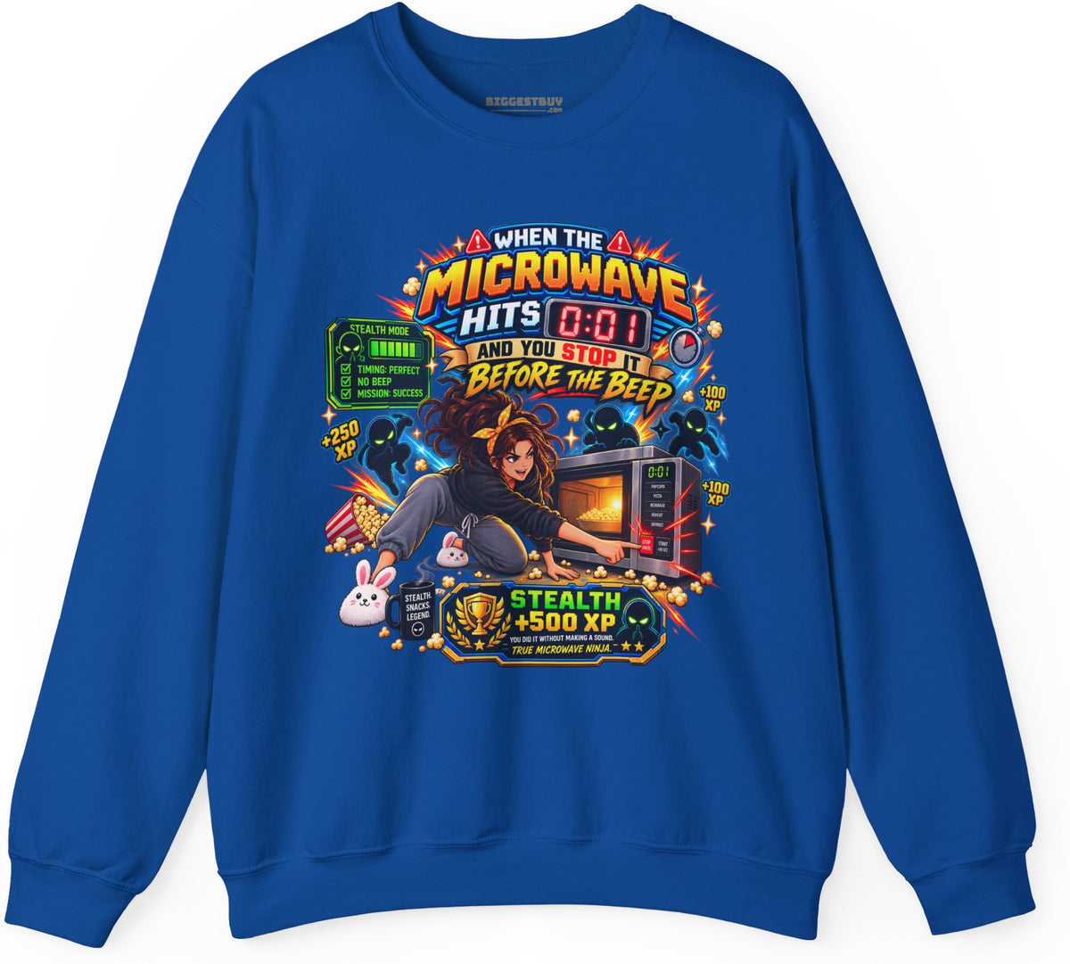 Beep Busters - Crewneck Sweatshirt in Royal, front view