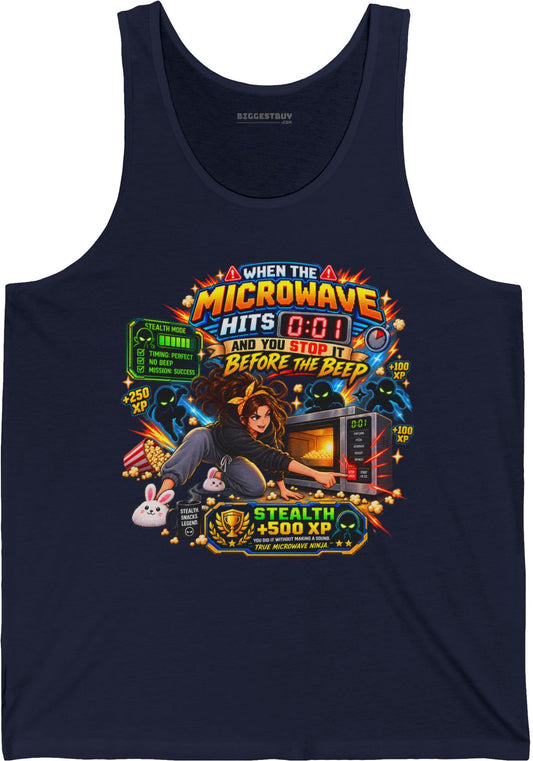 Beep Busters - Jersey Tank Top in Navy, front view