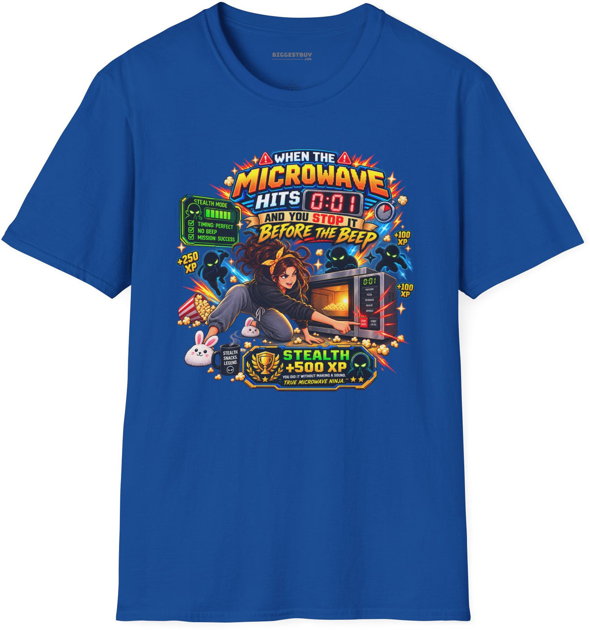 Beep Busters - Softstyle T-Shirt in Royal, front view