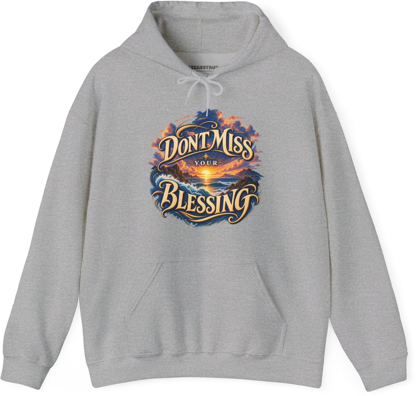 Blessing Alert - Pullover Hoodie in Sport Grey, front view