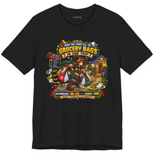 Buddy Bags - Classic Jersey Tee in Black, front view