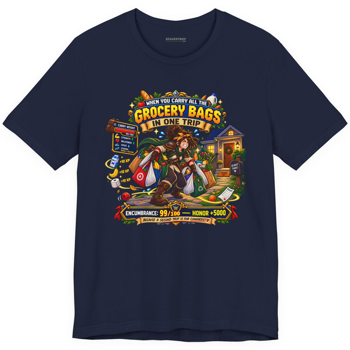 Buddy Bags - Classic Jersey Tee in Navy, front view