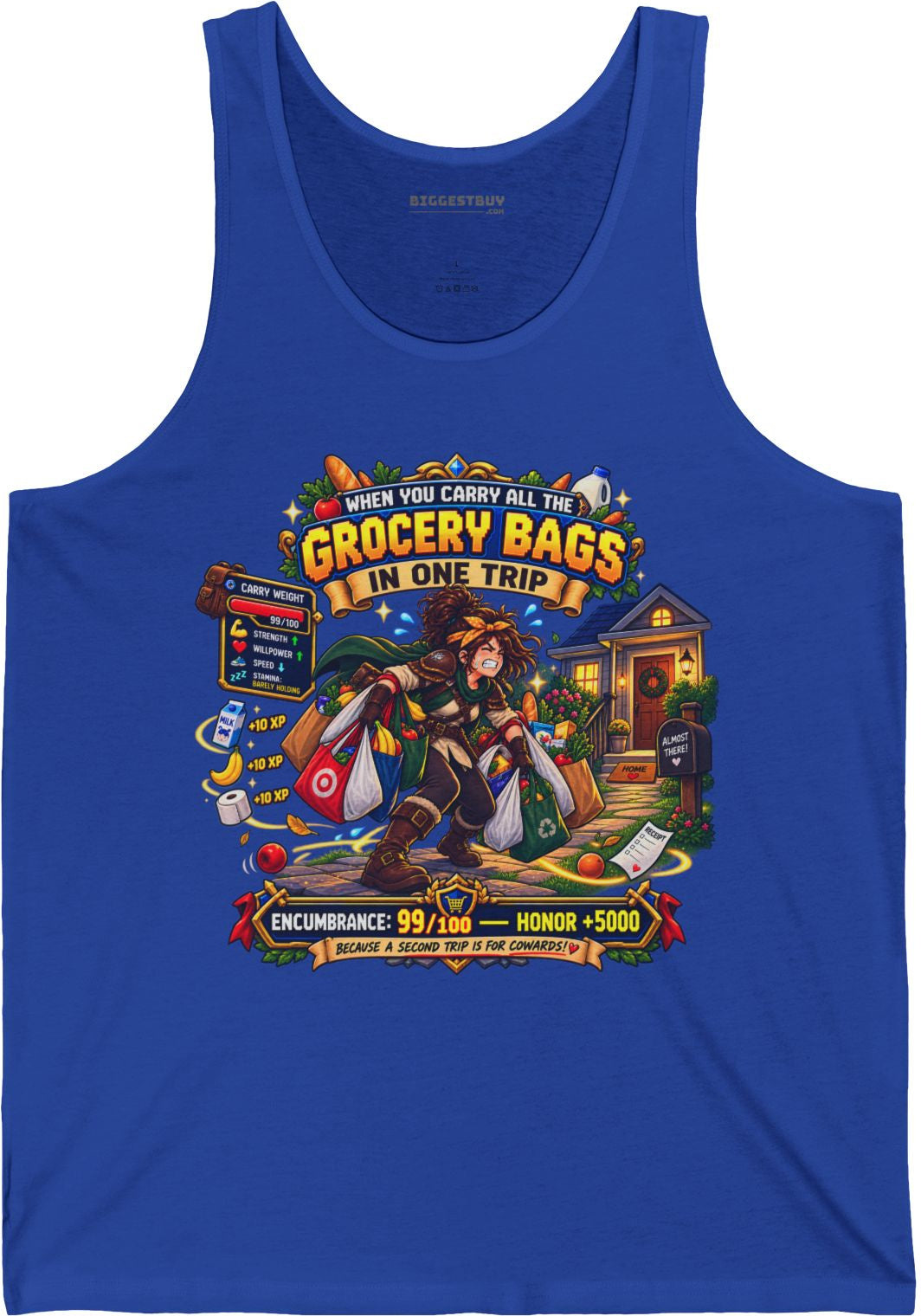 Buddy Bags - Jersey Tank Top in True Royal, front view