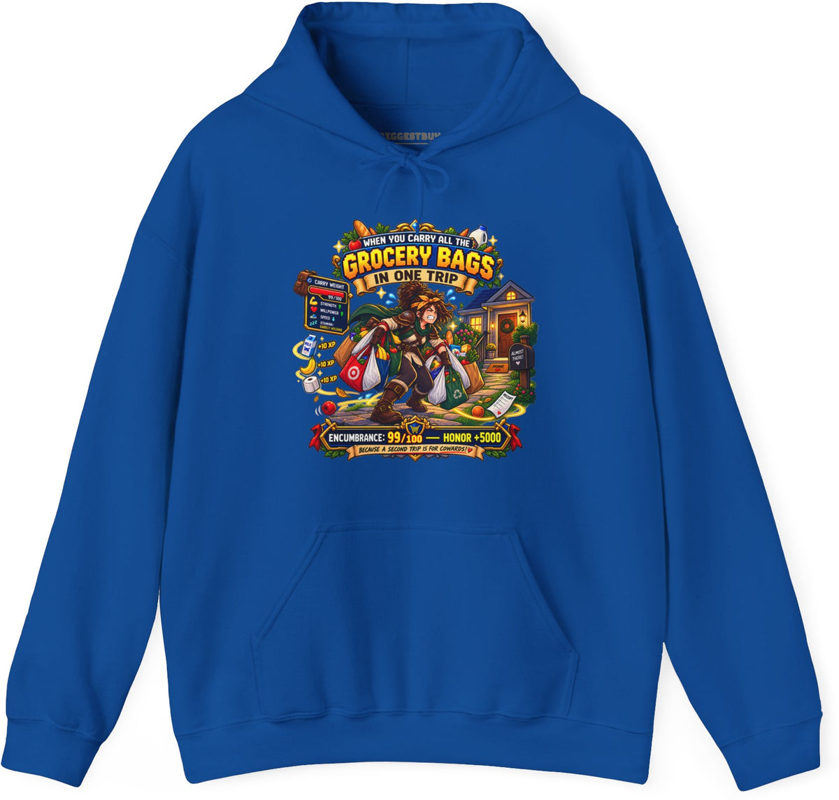 Buddy Bags - Pullover Hoodie in Royal, front view