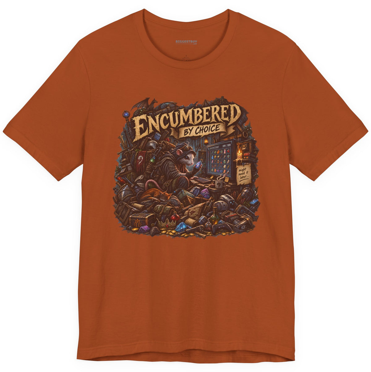 Choice Overload - Classic Jersey Tee in Autumn, front view