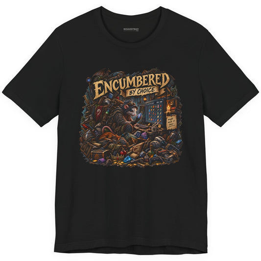 Choice Overload - Classic Jersey Tee in Black, front view