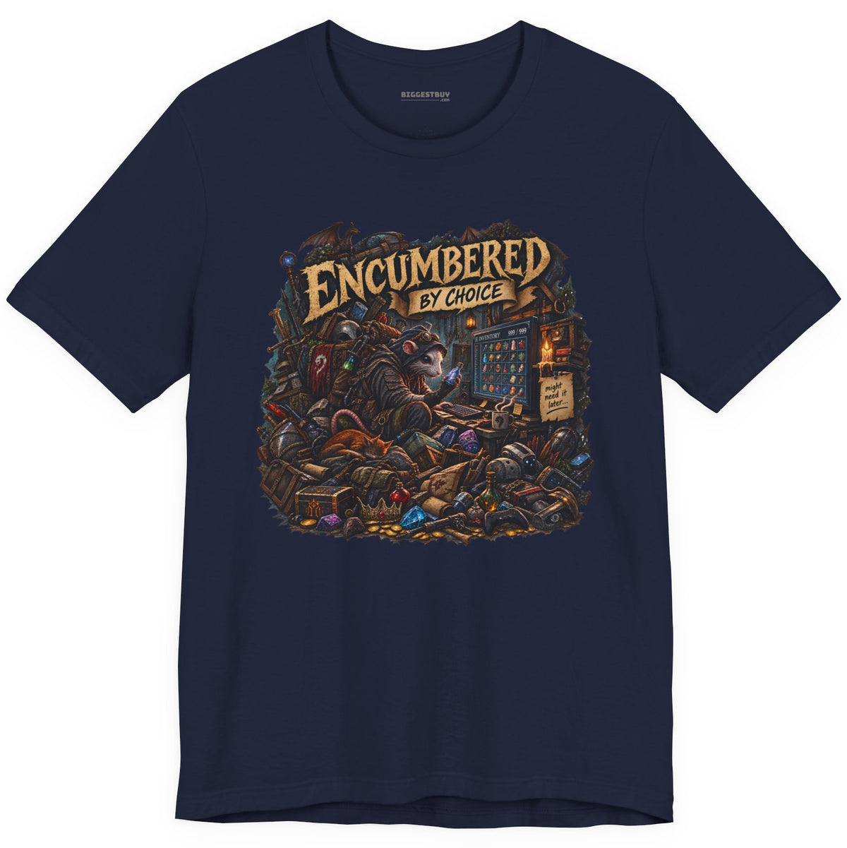 Choice Overload - Classic Jersey Tee in Navy, front view