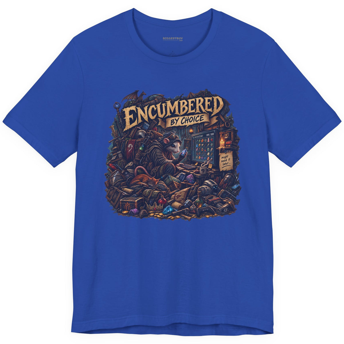 Choice Overload - Classic Jersey Tee in True Royal, front view