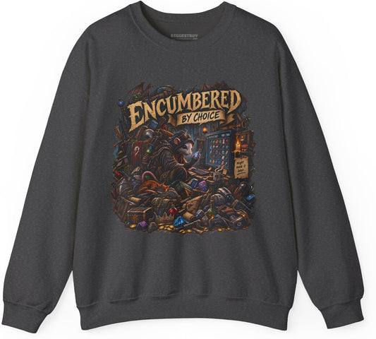 Choice Overload - Crewneck Sweatshirt in Dark Heather, front view