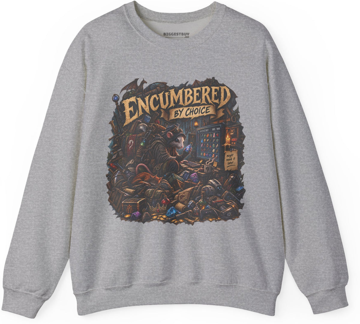 Choice Overload - Crewneck Sweatshirt in Sport Grey, front view